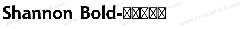 Shannon Bold字体转换
